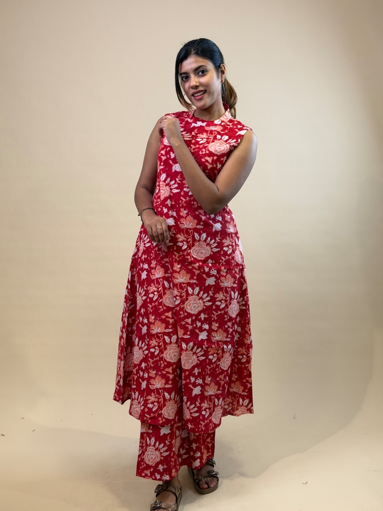 Block Printed  Cotton Coord Sets 5046