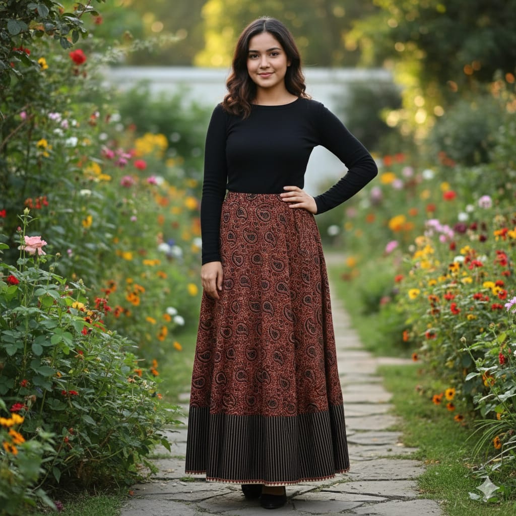Ajrakh Cotton Skirts 4556