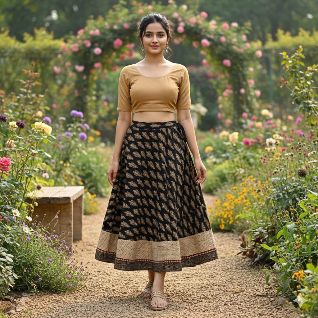 Ajrakh Cotton Skirts 4556