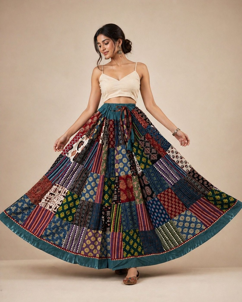 Ajrakh Boho Skirts 4556