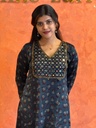 Ajrakh Handwork Anarkali Kurti 5028
