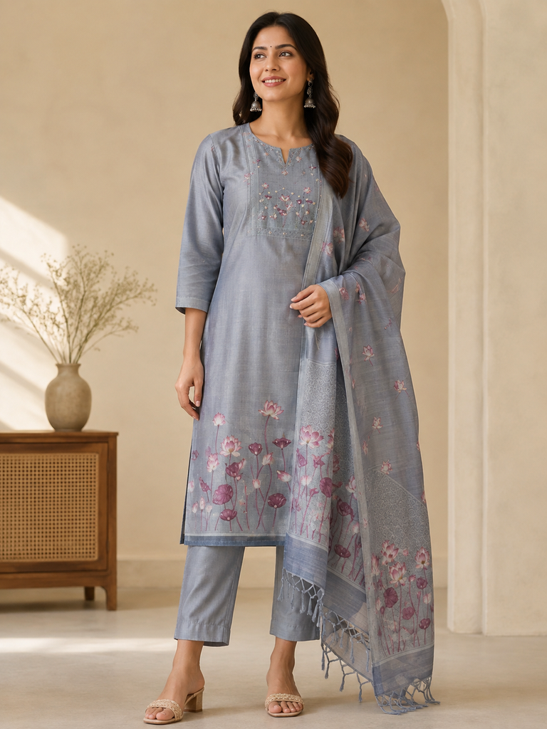 Tissue Silk Kurti set 5028