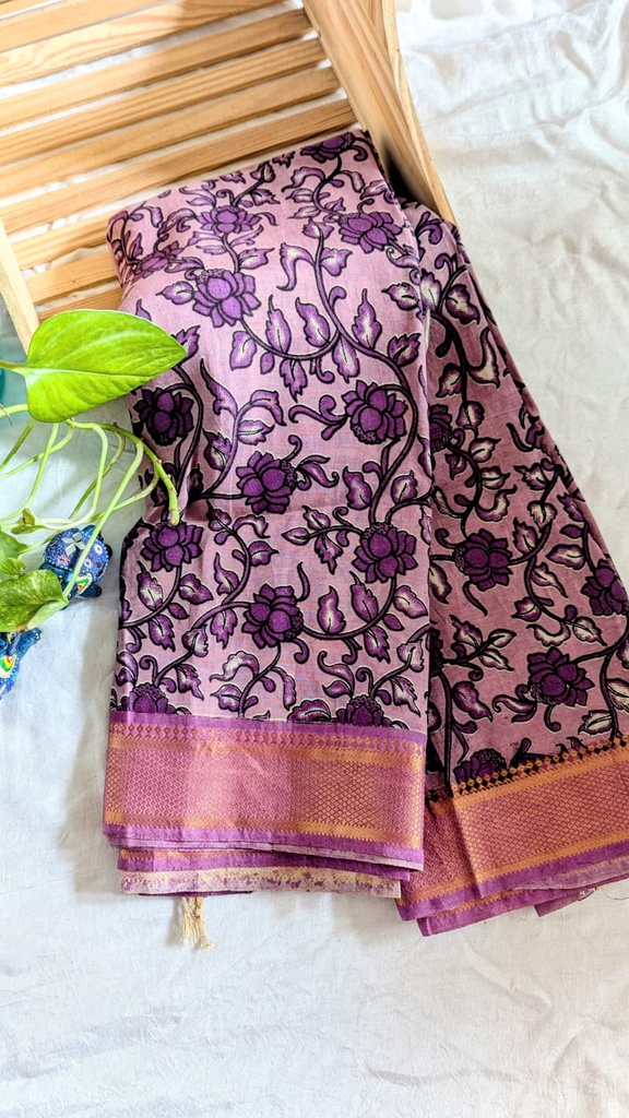Kalamkari Maheshwari Sarees 4552