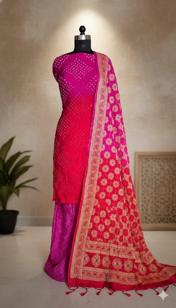 Rai Bandhej Silk Suits 5012