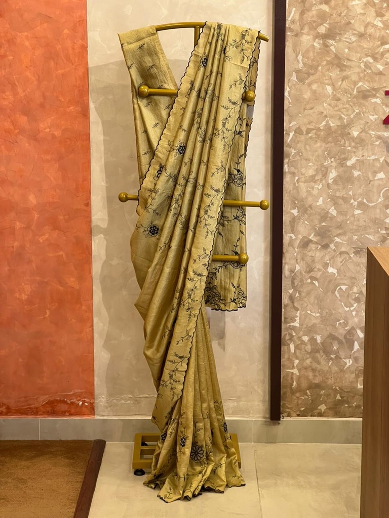 Soft Chanderi Embroidered Saree 5018