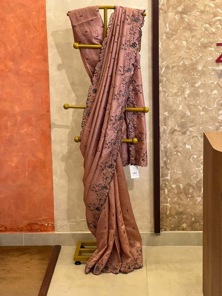 Soft Chanderi Embroidered Saree 5018
