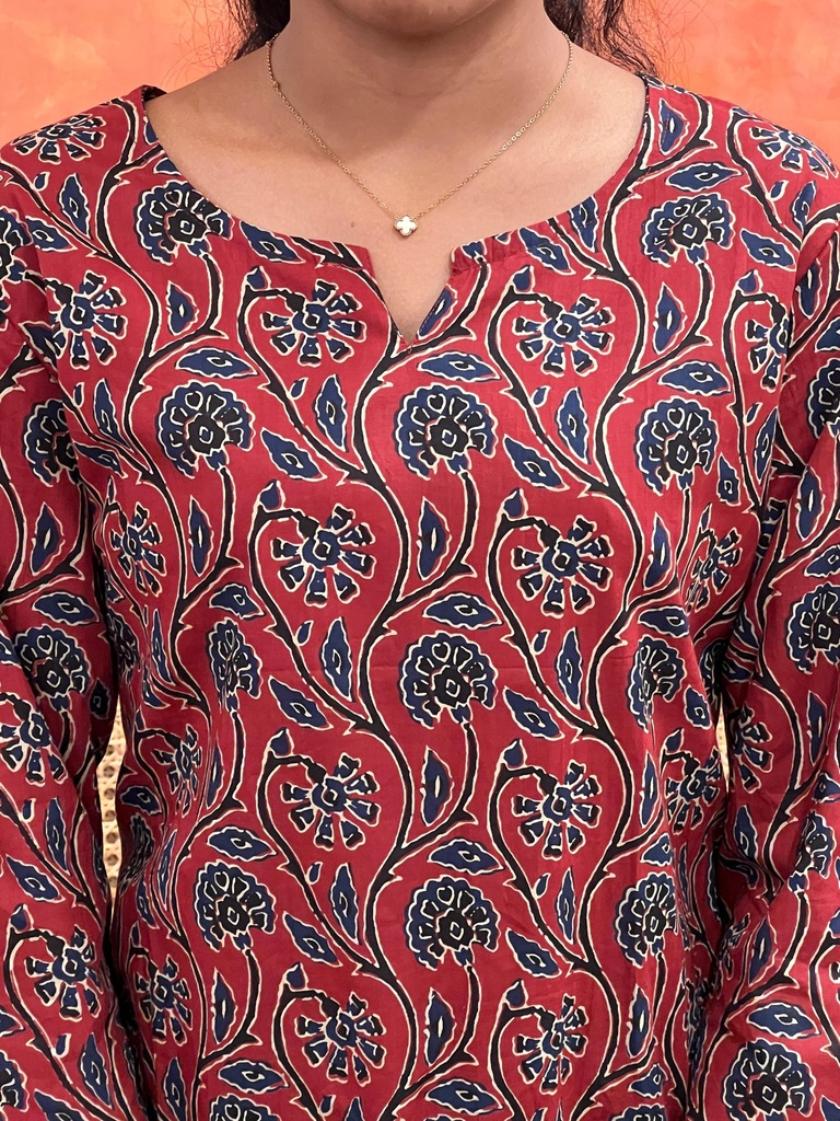 Short Cotton Kurtis 5056 Red