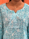 Short Cotton Kurtis 5056 Light Blue