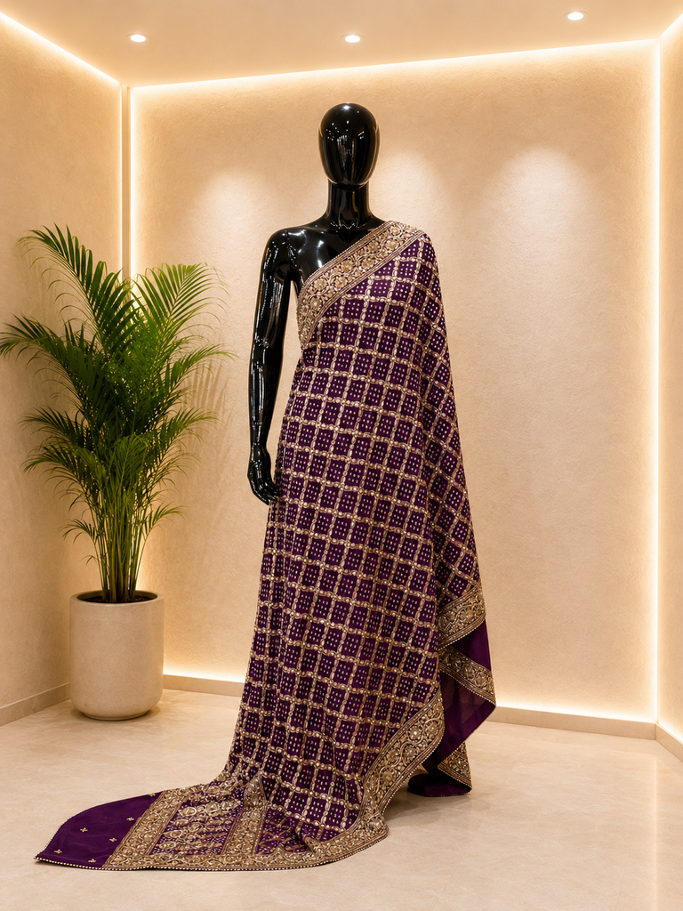 Khaddi Georgette Bandhani Dupatta 4781