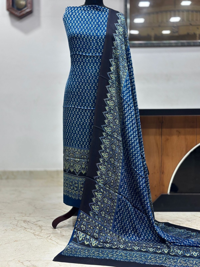 Ajrakh Modal Top and Dupatta Sets 5012
