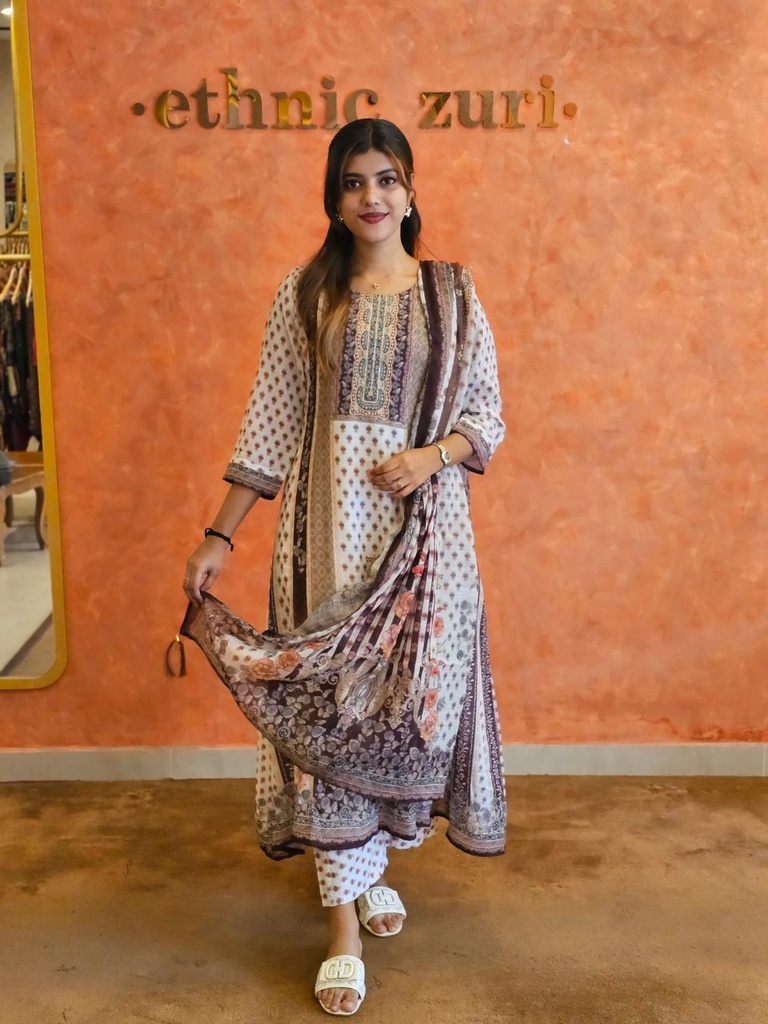 Premium Linen Cotton Kurti Sets 5046 