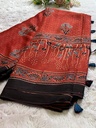 Ajrakh Chinon Sarees 5033