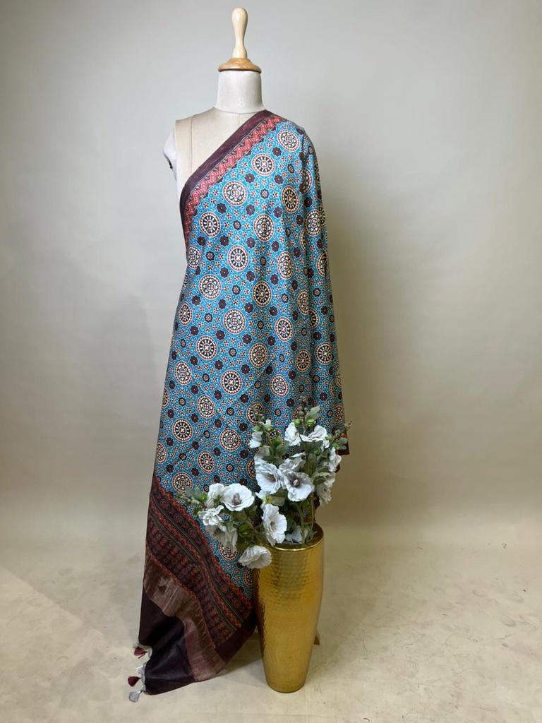 Digital Printed Tusser Dupatta  4781 