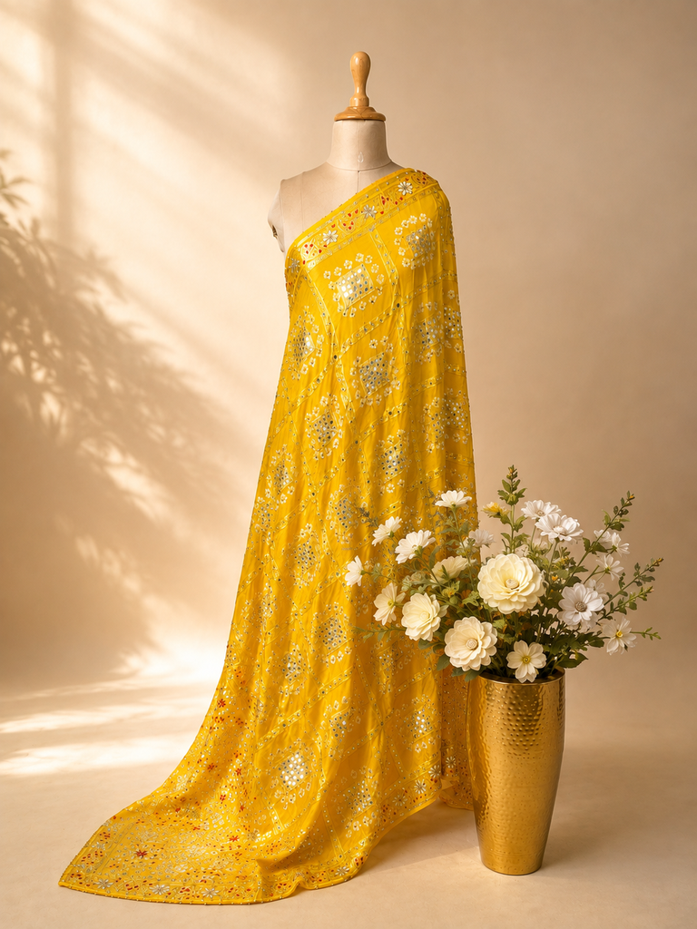  Bandhej Silk Dupatta 4781