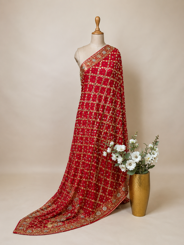  Bandhej Silk Dupatta 4781