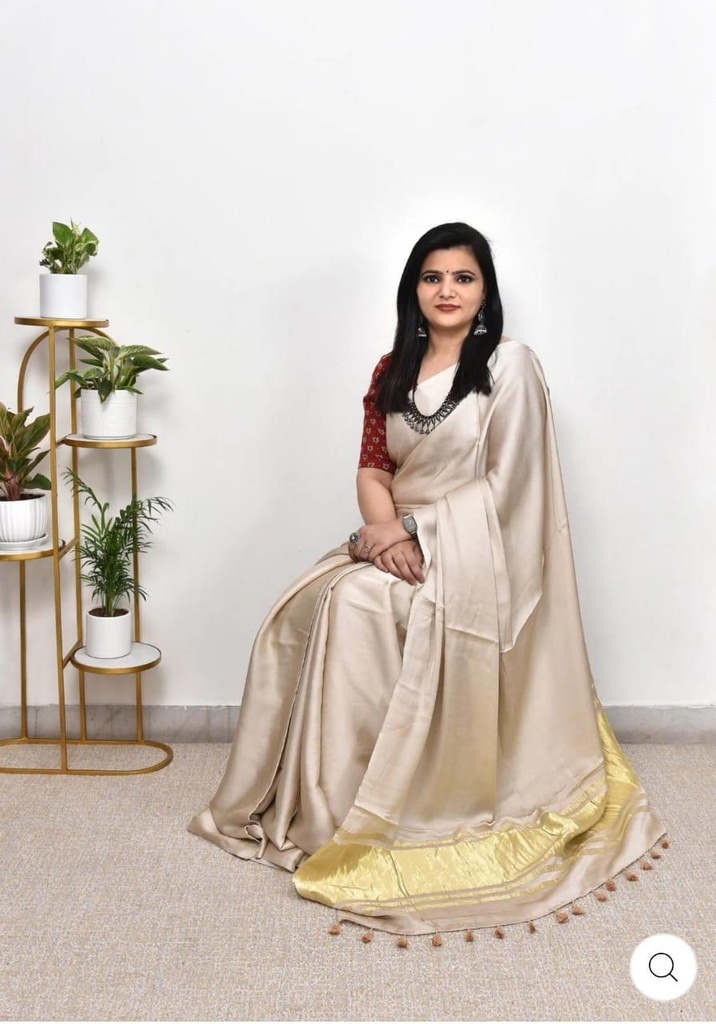 Premium Plain Modal Sarees 5018