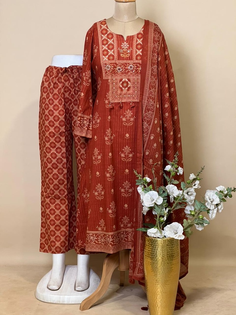 Premium Cotton Kurti Set 5609