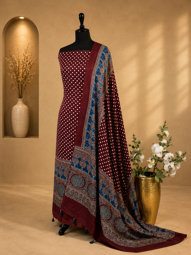  Ajrakh Modal Suit Sets 5012