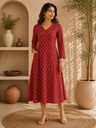 Ajrakh Aline Cotton Kurti 5028