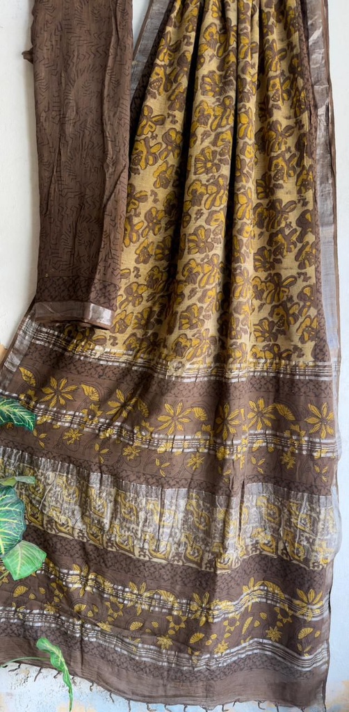 Linen Cotton Saree 5012