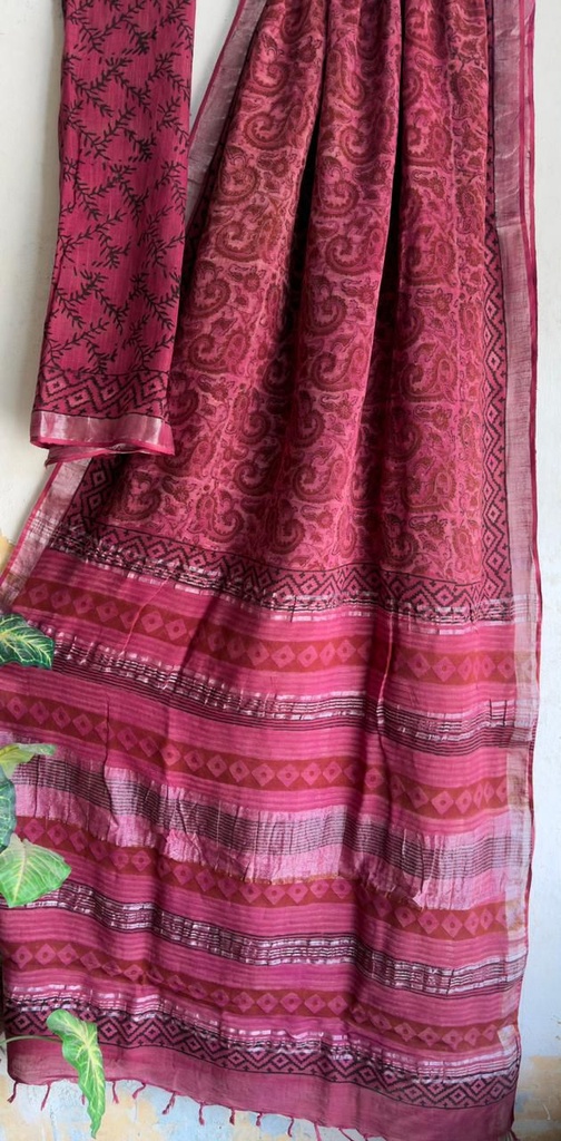 Linen Cotton Saree 5012