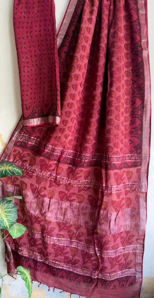 Linen Cotton Saree 5012