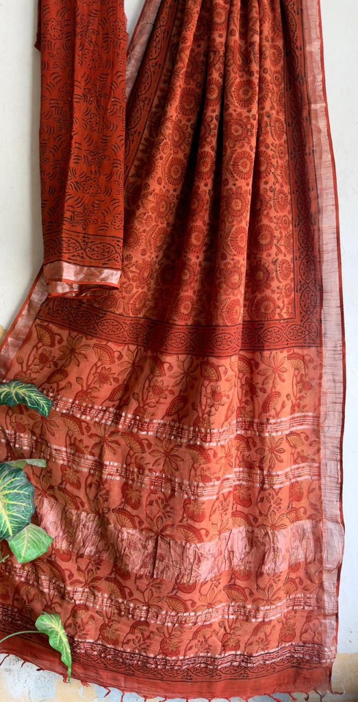 Linen Cotton Saree 5012
