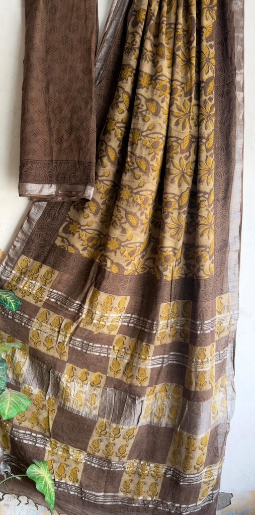 Linen Cotton Saree 5012