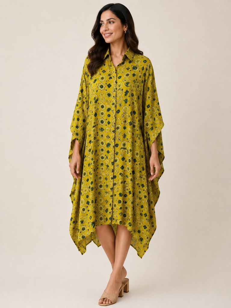 Ajrakh Modal Shirt Kaftans 5015