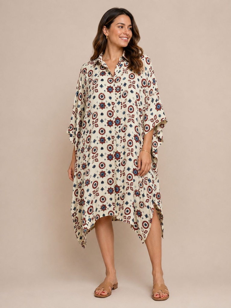 Ajrakh Modal Shirt Kaftans 5015