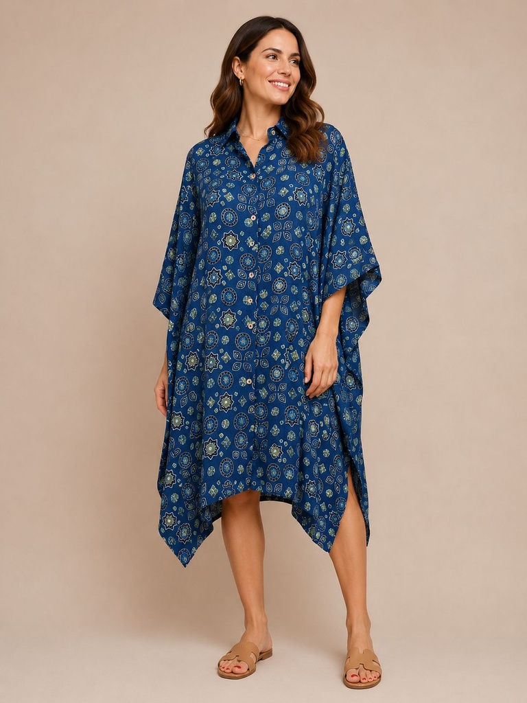 Ajrakh Modal Shirt Kaftans 5015