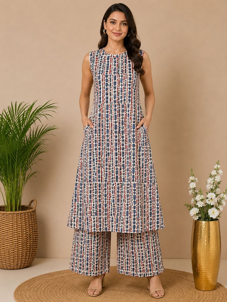Ajrakh Cotton Coord Sets 5028 