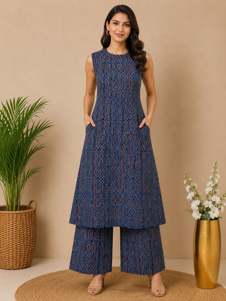 Ajrakh Cotton Coord Sets 5028  