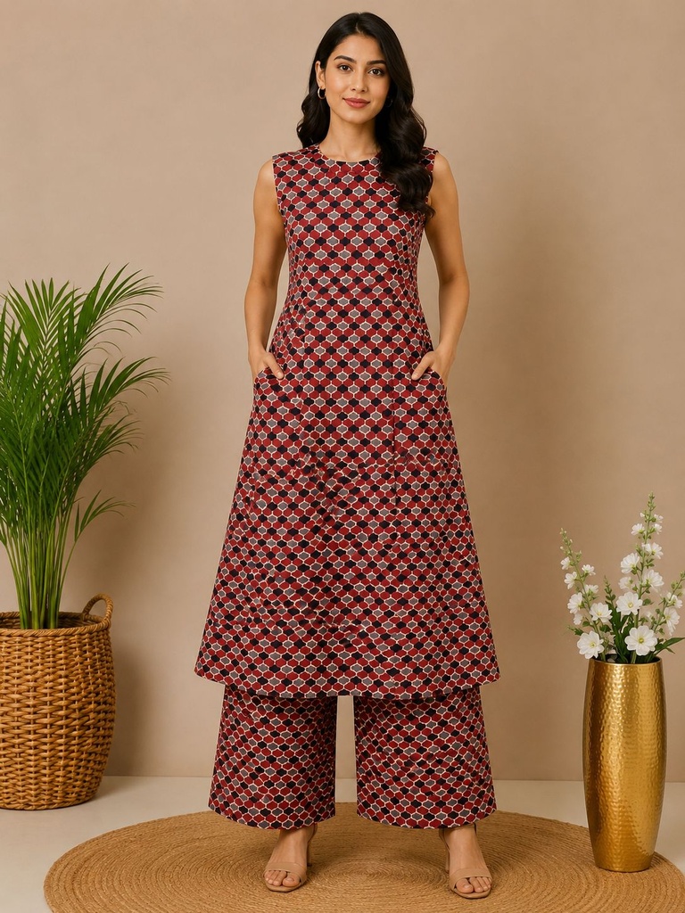 Ajrakh Cotton Coord Sets 5028