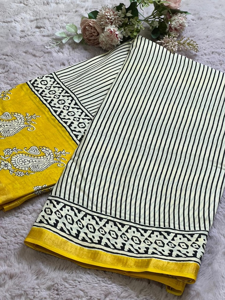 Zari border Cotton Sarees 5013