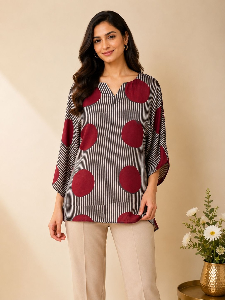 Ajrakh Modal Oversize Kurti 5015