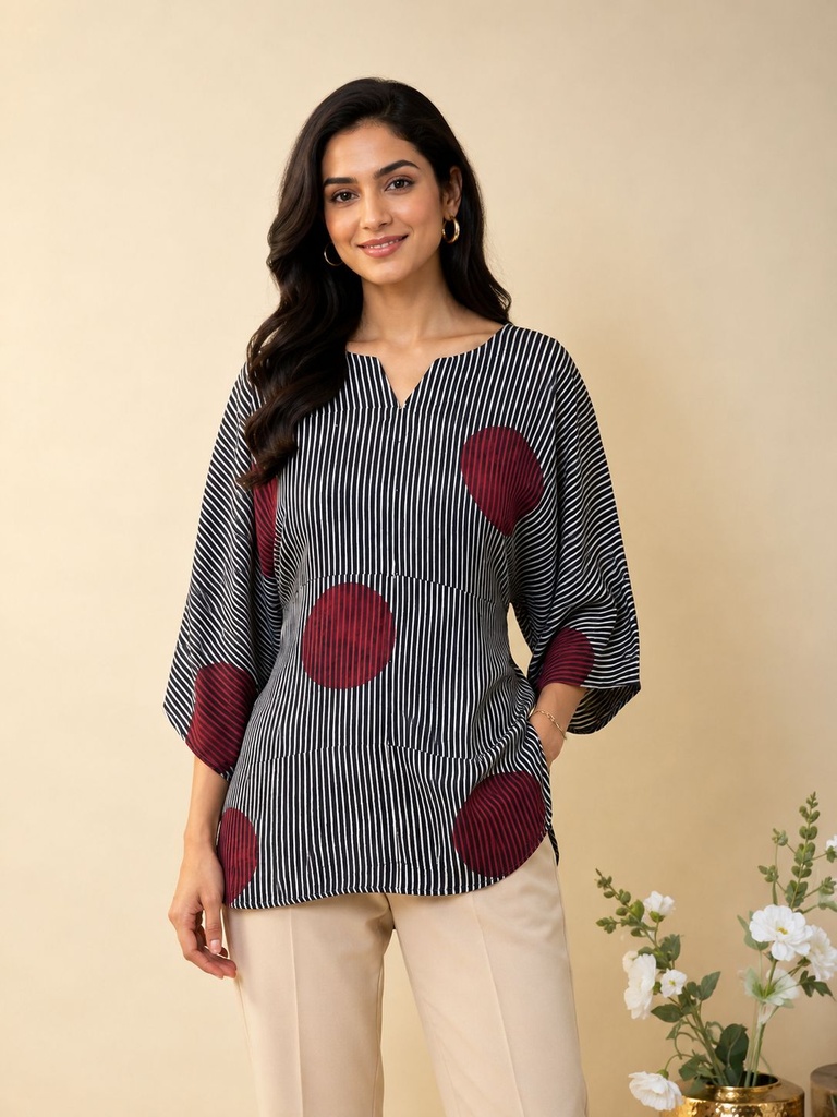 Ajrakh Modal Oversize Kurti 5015