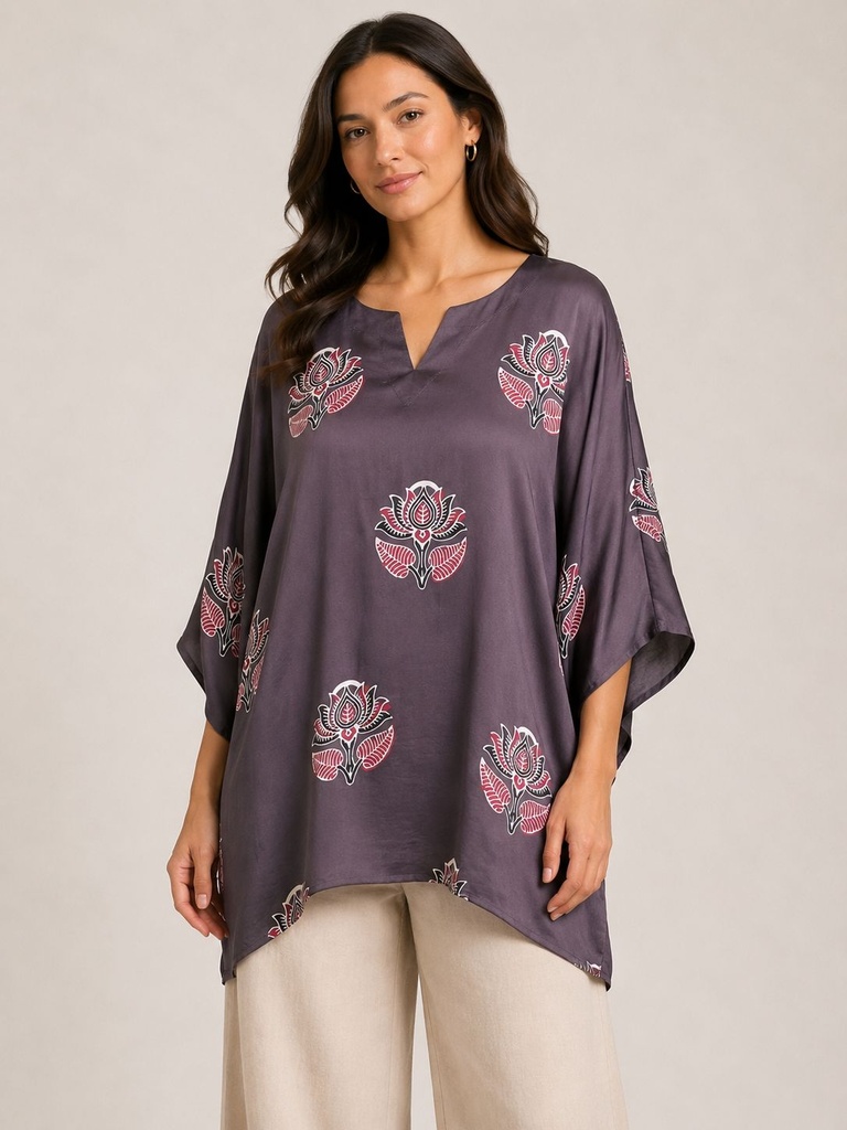 Ajrakh Modal Oversize Kurti 5015