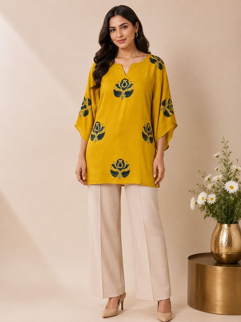 Ajrakh Modal Oversize Kurti 5015