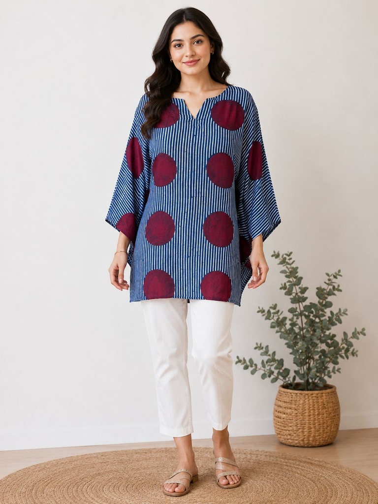 Ajrakh Modal Oversize Kurti 5015