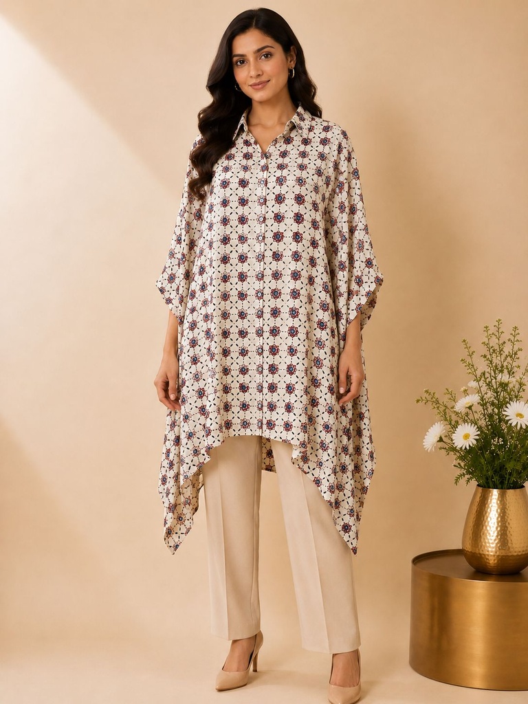 Ajrakh Modal Shirt Kaftans 5015 