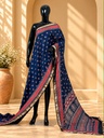 Ajrakh Maheshwari Silk Sarees 5028