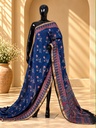 Ajrakh Maheshwari Silk Sarees 5028