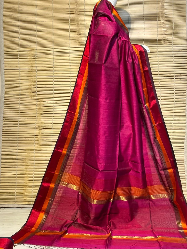 Handloom Maheshwari Silk Sarees 5028