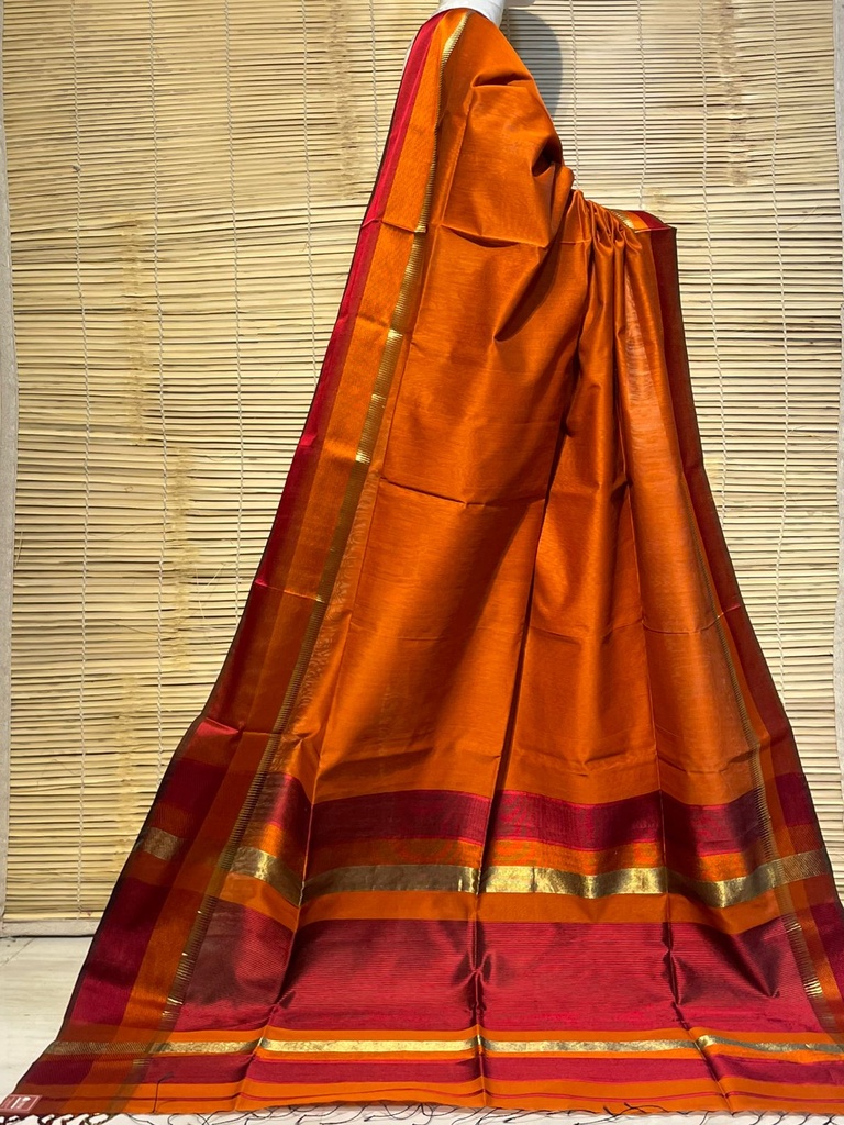 Handloom Maheshwari Silk Sarees 5028