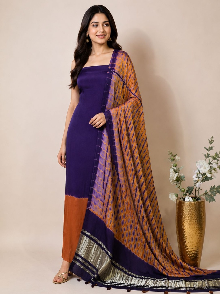 Ajrakh Modal Shibori Suit 5012