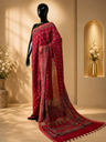 Ajrakh Maheshwari Silk Sarees 5028
