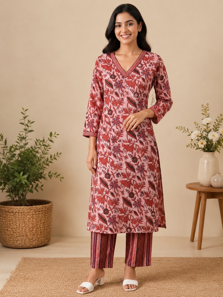 Vanaspathi Ajrakh Cotton Coord Sets 5028