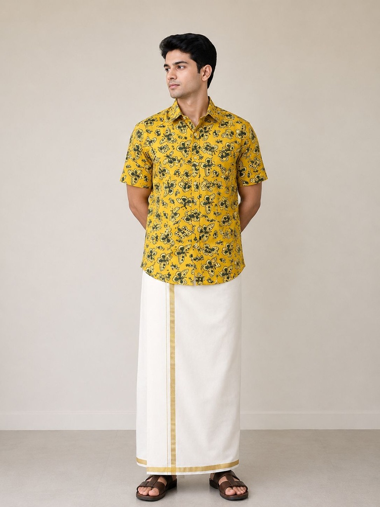 Ajrakh Cotton Mens Shirt 5049