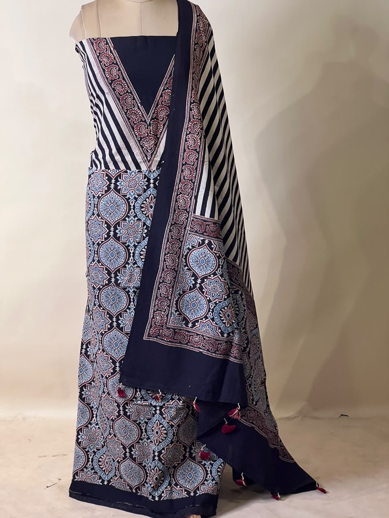 Premium Ajrakh Cotton Suit 5025